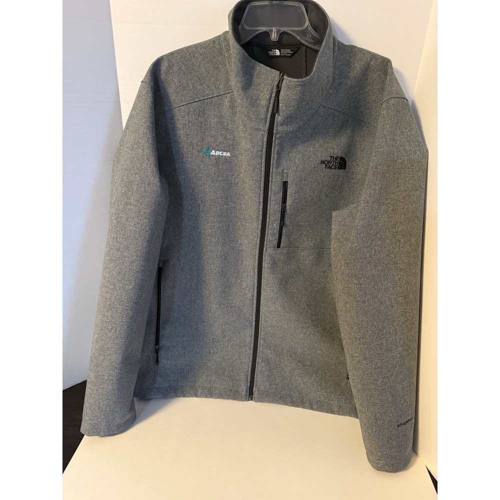 The North Face Men's Windwall Soft Shell Gray Jacket XXL Adesa logo